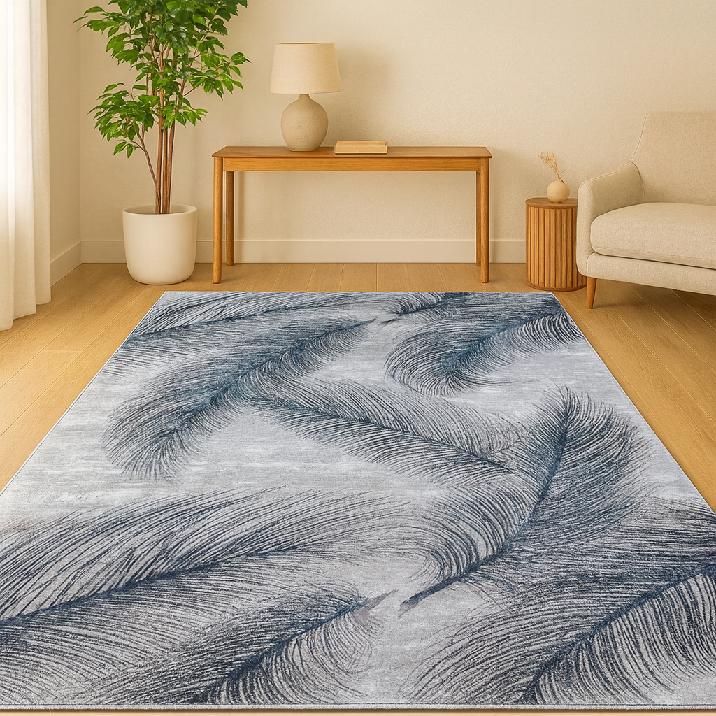 Blue/Green Rug | Abstract Style Rug | Boutique Plumes