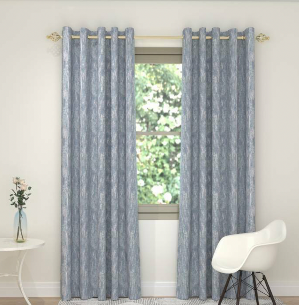 Cloud Interlined Ready Made Curtains - Sky - MacCarthys