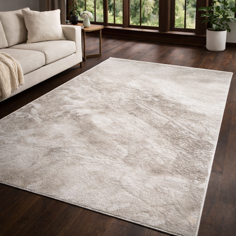 Astoria Quartz Beige & Cream Contemporary Minimal Style Rug