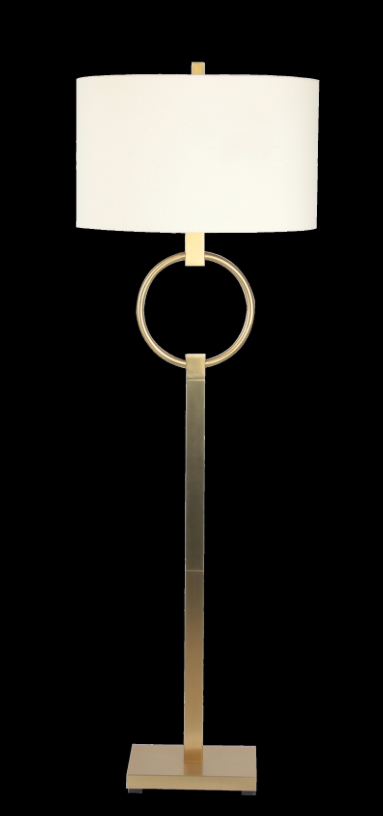 Croton Floor Lamp Antique Brass Metal - MacCarthys