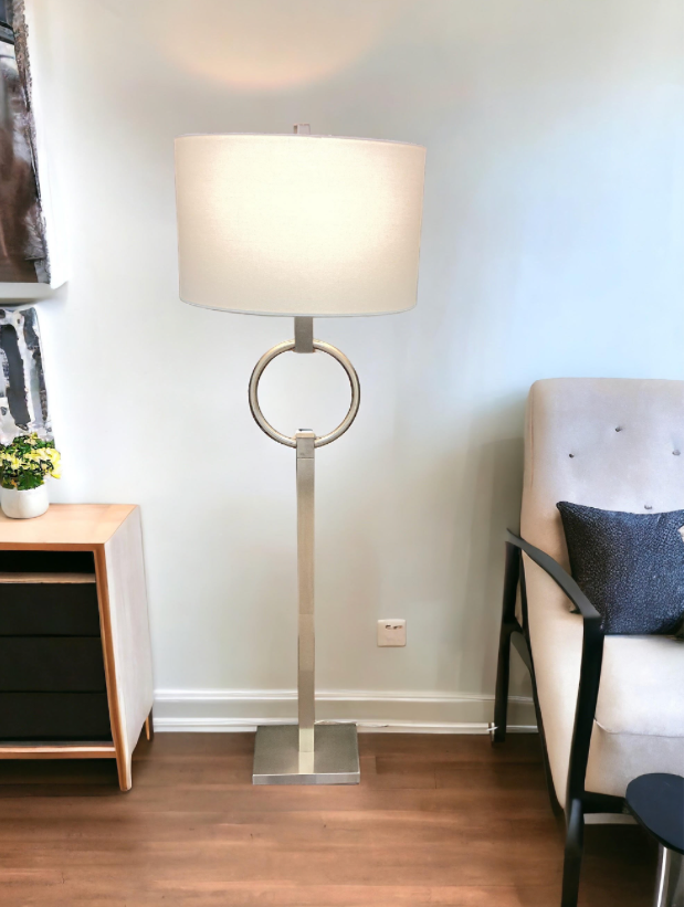 Croton Floor Lamp Brushed Nickel - MacCarthys