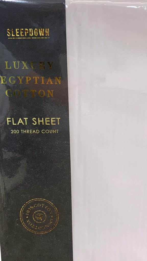 Egyptian Cotton White Single Flat Sheet - MacCarthys