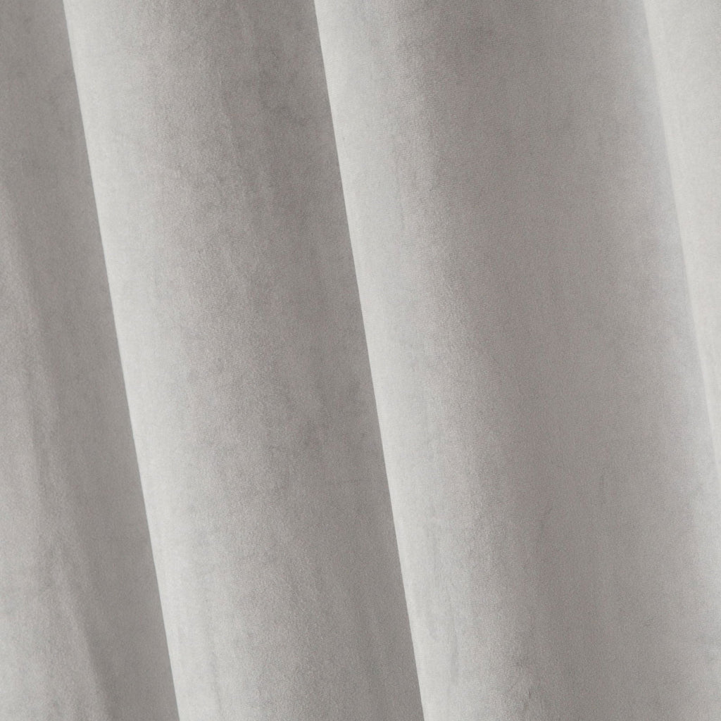 Elegance Velvet Interlined Curtains - Grey - MacCarthys