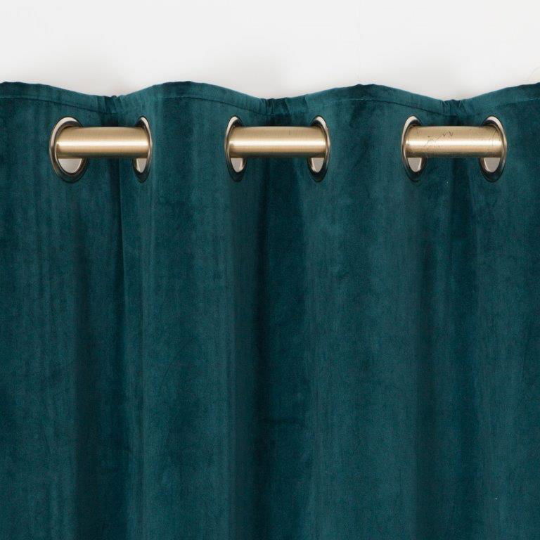 Elegance Velvet Interlined Curtains - Marine - MacCarthys