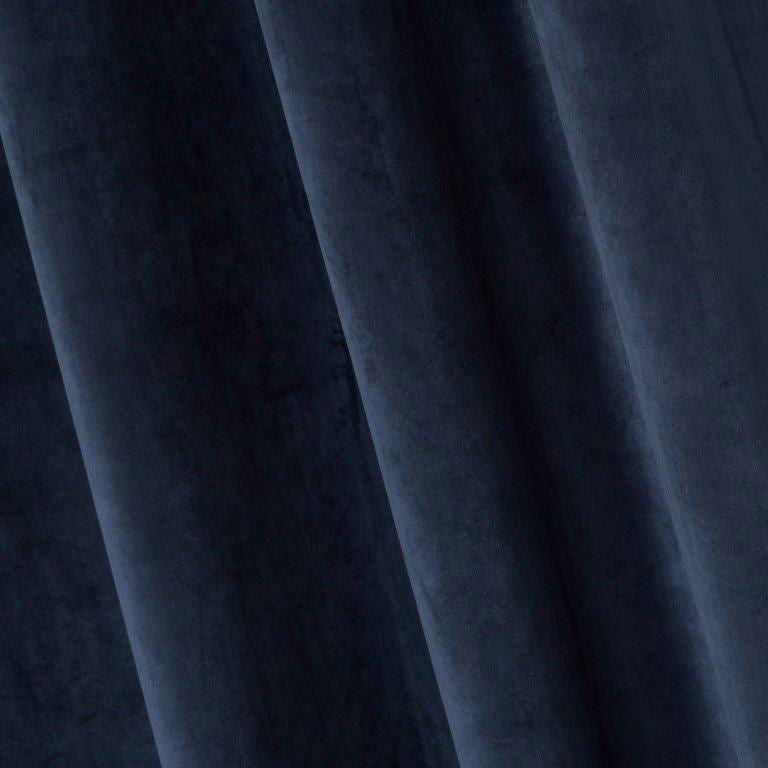 Elegance Velvet Interlined Curtains - Midnight - MacCarthys