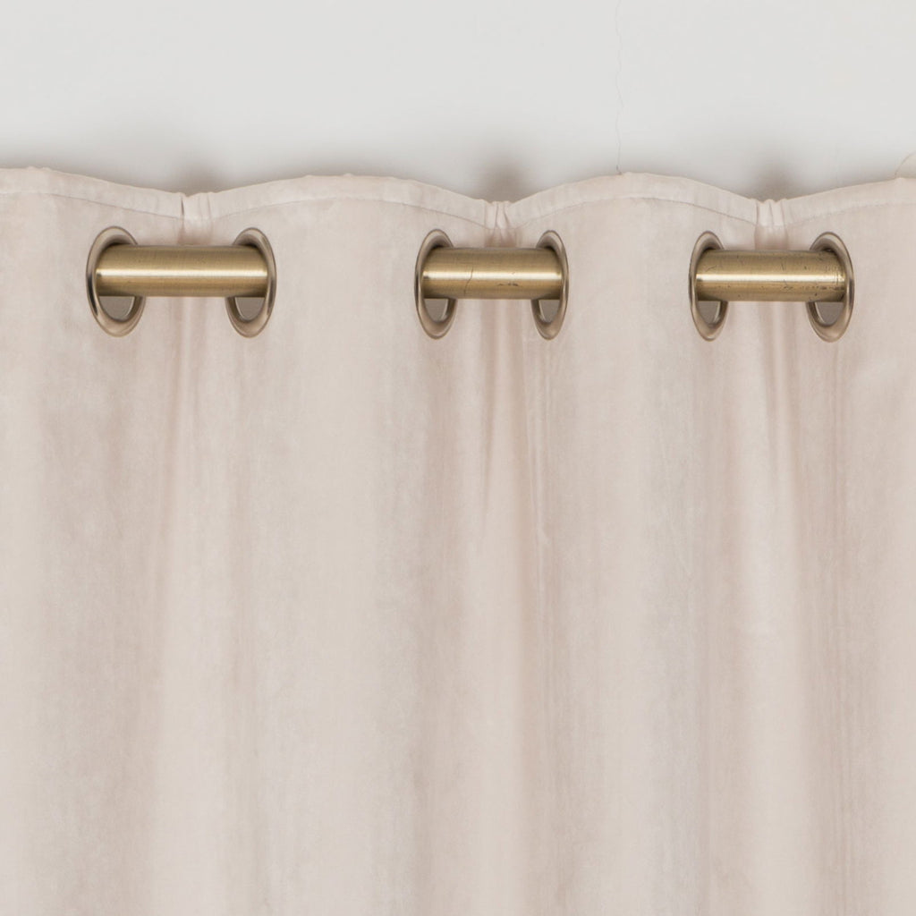 Elegance Velvet Interlined Curtains - Sand - MacCarthys