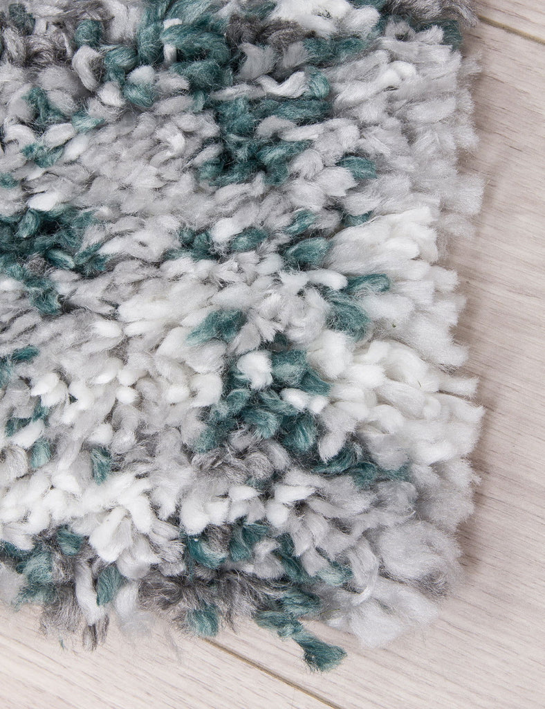 Fantasy Shimmer Green Shaggy Rug - MacCarthys