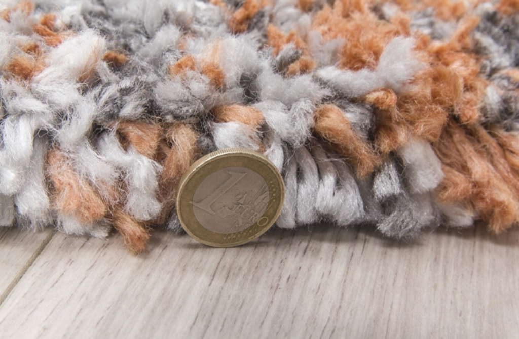 Fantasy Shimmer Orange Shaggy Rug - MacCarthys