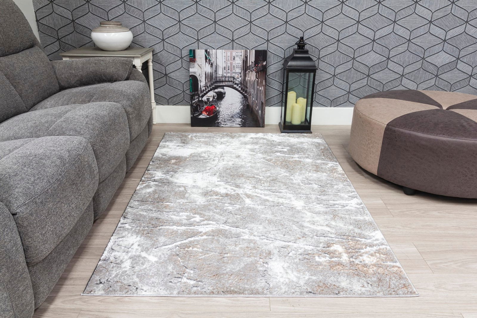 Marble Style Rug Grey/Charcoal Rug | Glitz Marble | Marble Pattern Rug | MacCarthys