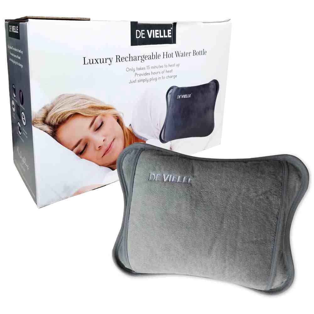 Grey De Vielle Rechargeable Hot Water Bottle - MacCarthys