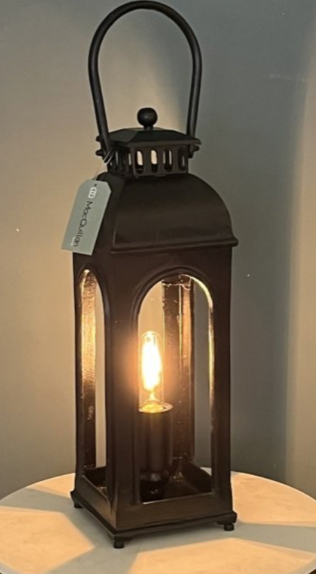 Handmade Cast Aluminium Lantern Lamp in Black Finish - MacCarthys