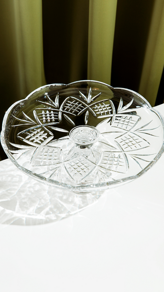 Killarney Crystal Footed Plate - MacCarthys