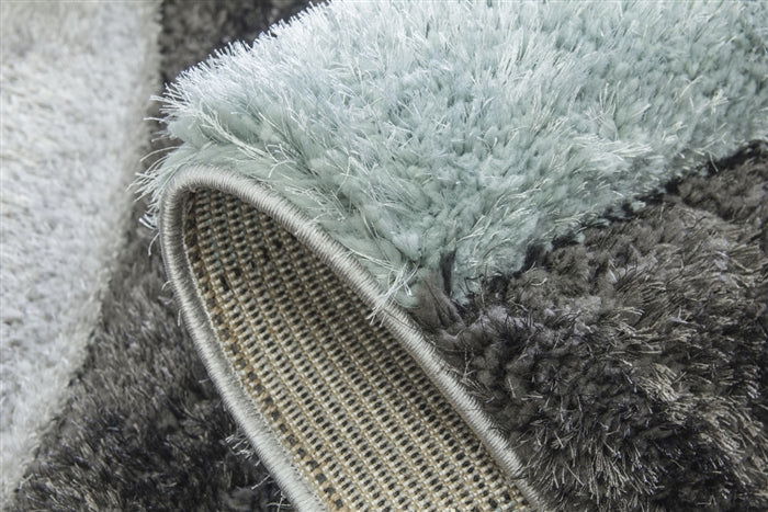 Luxus Ripple 3D Shaggy Rug - Duck Egg - MacCarthys