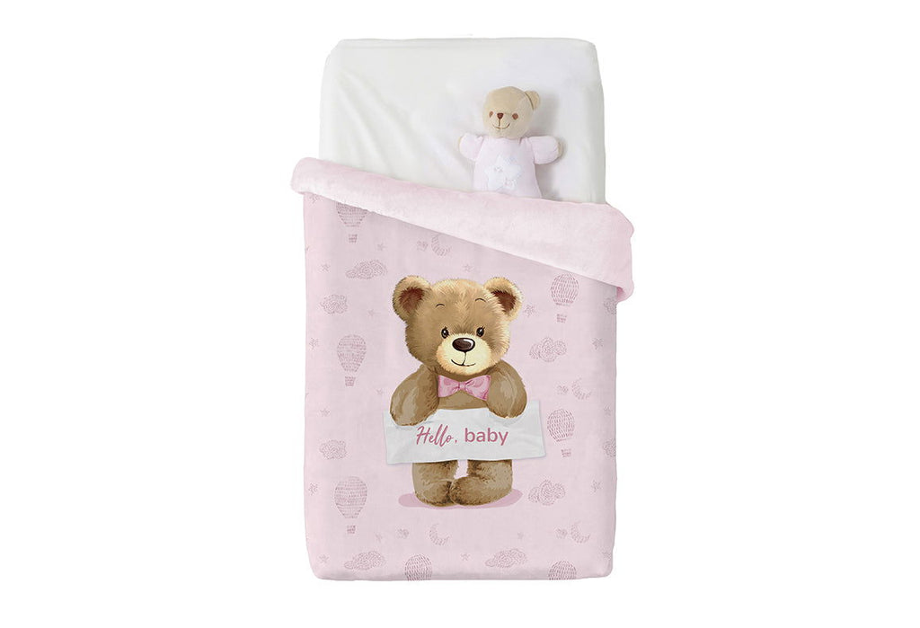 Manterol Baby Blanket Pink - Teddy - MacCarthys