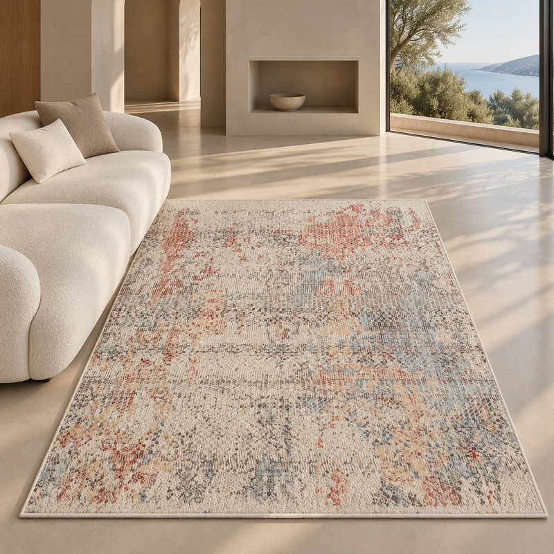 Prestige Alia Biege & Terracotta Minimal Luxury Contemporary Rug