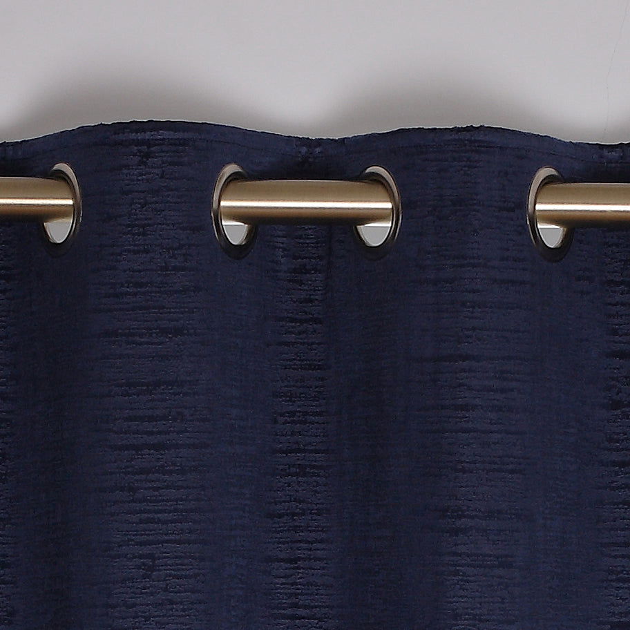 Plush Interlined Curtains - Navy - MacCarthys