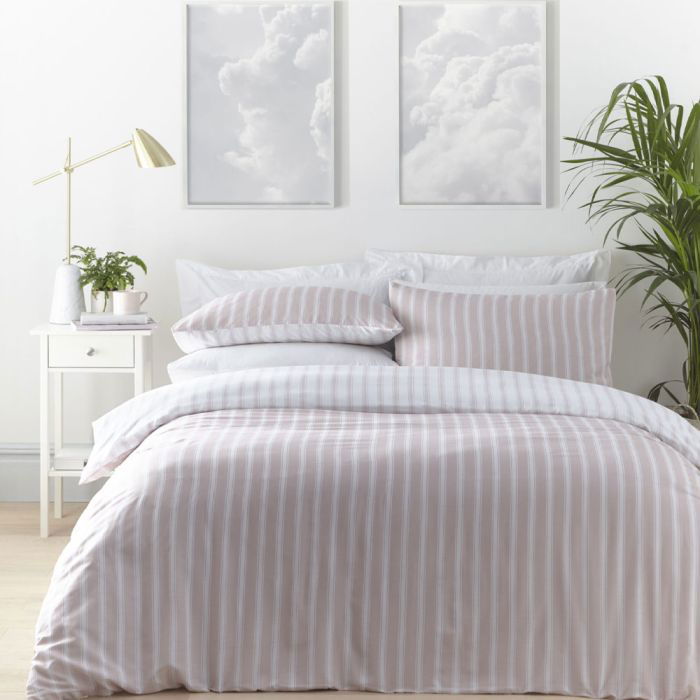 Portfolio Harvard Stripe Pink Duvet Set - MacCarthys