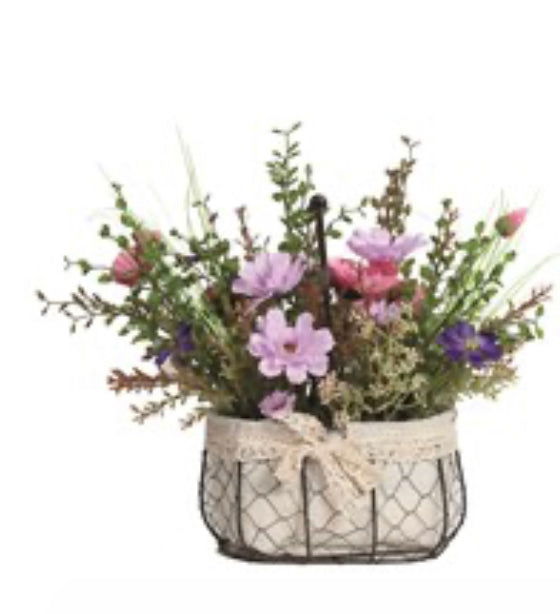 Floral Basket Pink/Purple - MacCarthys