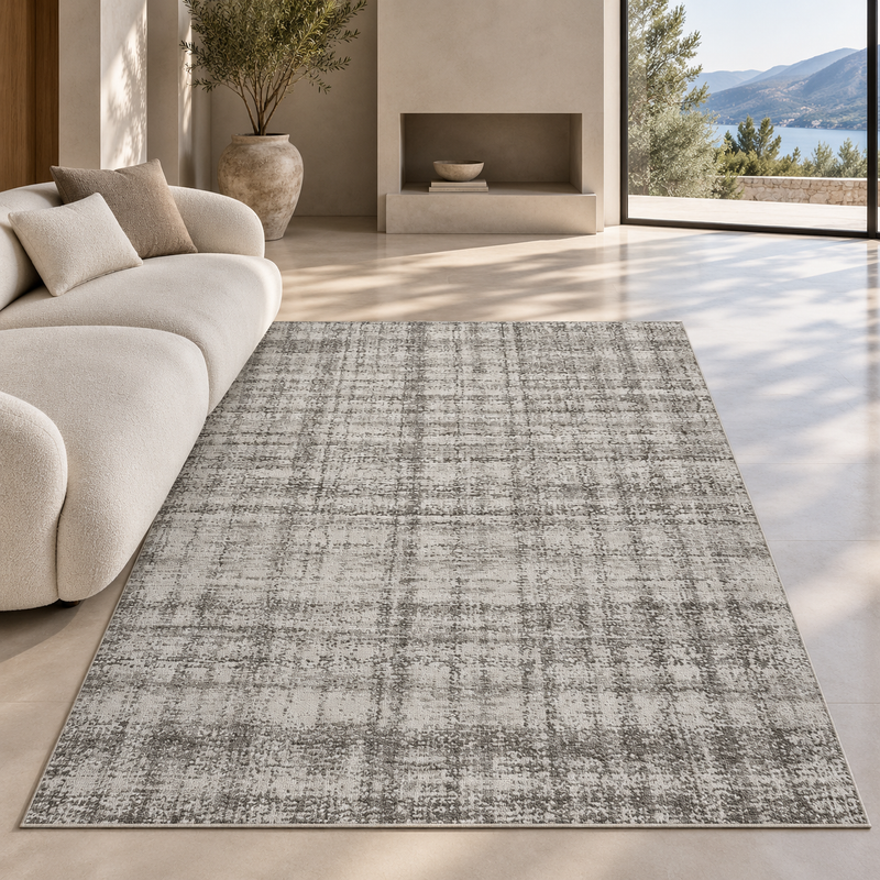 Urco Petra Palmyra Natural & Grey Minimal Luxury Contemporary Rug