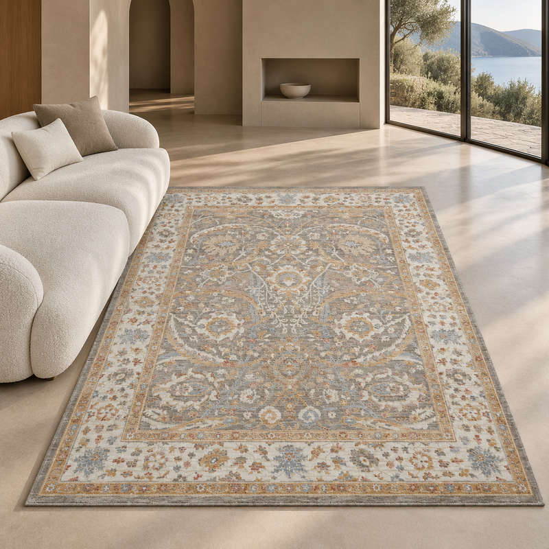 Prestige Viana Alia Grey & Beige Oriental Vintage Rug