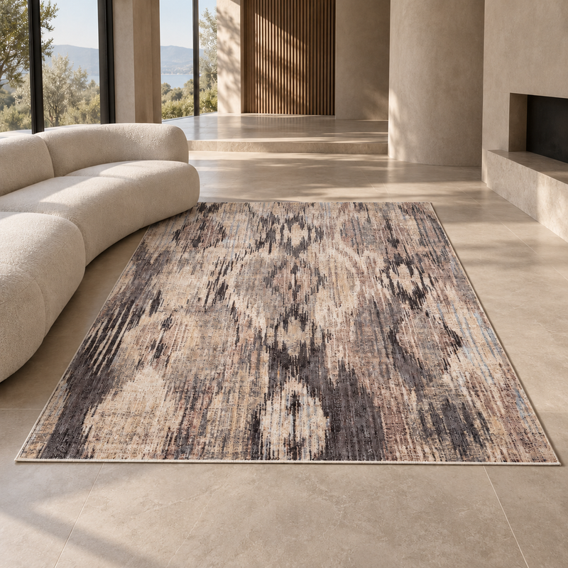 Prestige Alia Beige & Charcoal Minimal Luxury Contemporary Rug