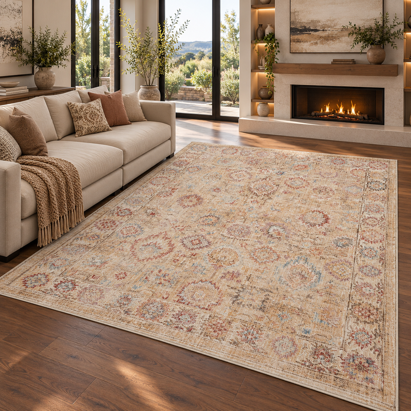 Prestige Alia Biege & Cream Bohemian Vintage Rug