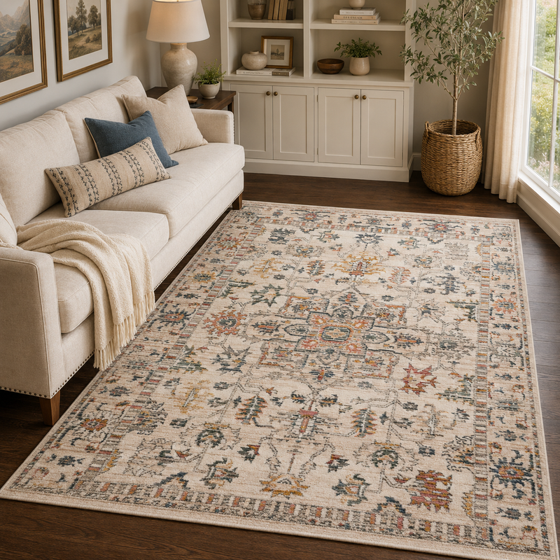 Urco Nova Floyd Cream & Beige Modern Bohemian Rug