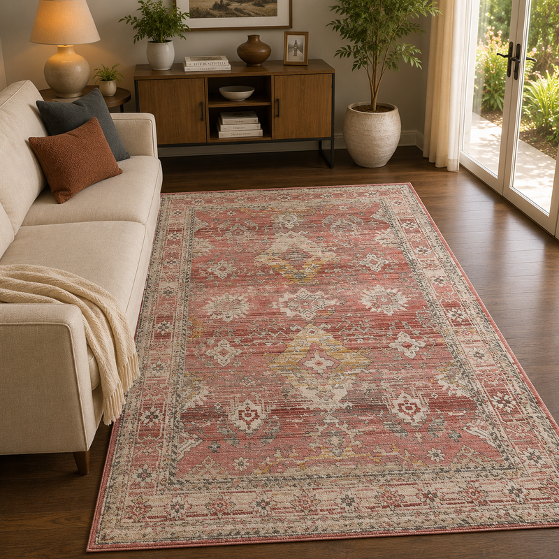 Urco Nova Lillian Red & Beige Classic Vintage Rug