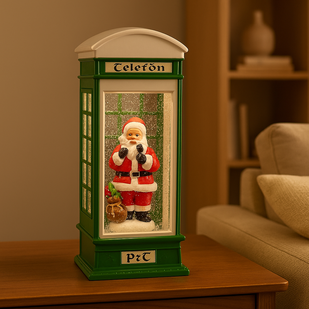 Santa Telephone Box | LED | Christmas Decoration