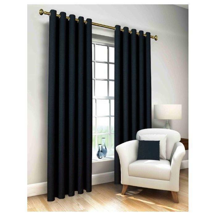 Black Blackout Curtains | Minimal Pattern | Lunar