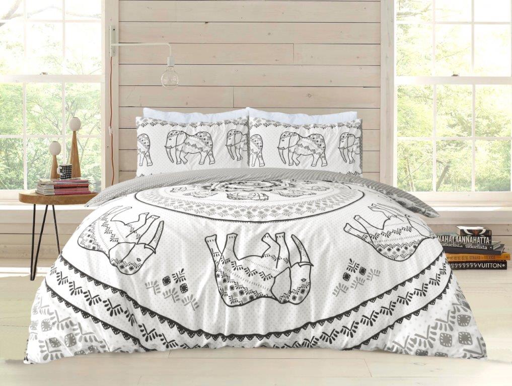 Sleepdown Tribal Elephant Natural Duvet Set - MacCarthys